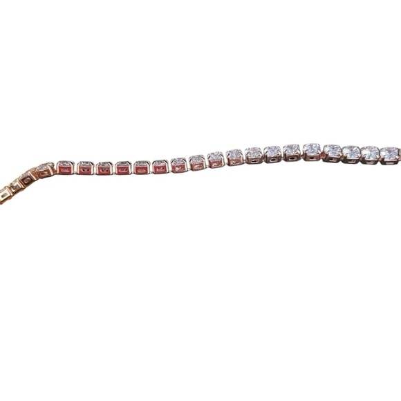 Macy’s Rose Gold CZ Cubic Zirconia Tennis Bracelet - Picture 4 of 7